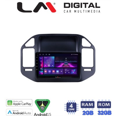 LM Digital - LM ZA4990 GPS Οθόνη OEM Multimedia Αυτοκινήτου για Mitsubishi Pajero 1999 2006 (CarPlay/AndroidAuto/BT/GPS/WIFI/GP