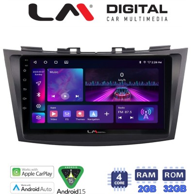 LM Digital - LM ZA4179 GPS Οθόνη OEM Multimedia Αυτοκινήτου για SUZUKI SWIFT 20112016 (CarPlay/AndroidAuto/BT/GPS/WIFI/GPRS)