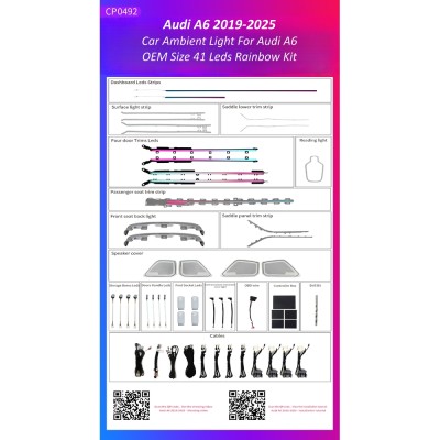 Ατμοσφαιρικός Φωτισμός Audi A6 2019-2025 OEM Ambient Light Full Kit OEM 1:1