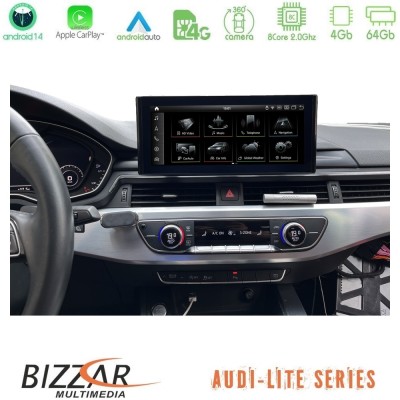 Bizzar Lite Series Audi A4/A5 (B9) 2016- Android14 8Core (4+64GB) Navigation Multimedia 10.25"