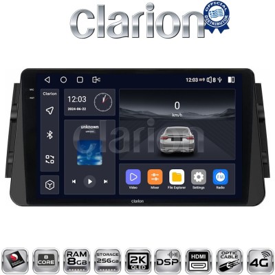 CLARION GL75714 Οθόνη OEM Multimedia Αυτοκινήτου για Nissan Micra (K14) 2017 (CarPlay/AndroidAuto/BT/GPS/WIFI/GPRS)