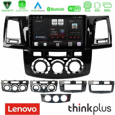 Lenovo Thinkplus Series 4Core Android15 2+32GB Toyota Hilux 2007-2016 Navigation Multimedia Tablet 9" Με Carplay & Android Auto
