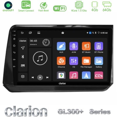 Clarion GL300+ Series 4Core Android11 4+64GB Nissan Note 2021-2026 RHD Navigation Multimedia Tablet 10"