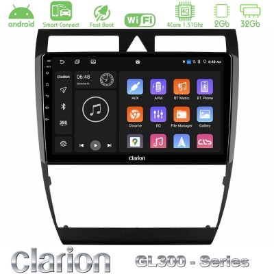 Clarion GL300 Series 4Core Android ClarionOS 2+32GB Audi A6 (C5) 1997-2004 Navigation Multimedia Tablet 9" Με Carplay & Android 