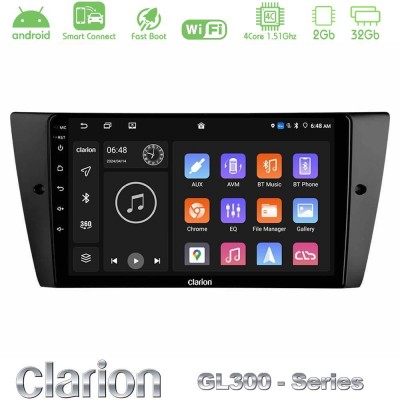 Clarion GL300 Series 4Core Android ClarionOS 2+32GB BMW 3 Series 2006-2011 Navigation Multimedia Tablet 9" Με Carplay & Android 