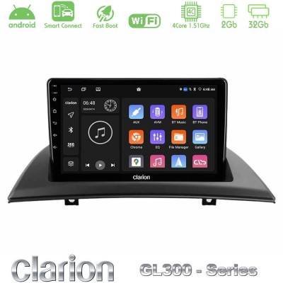 Clarion GL300 Series 4Core Android ClarionOS 2+32GB BMW E83 Navigation Multimedia Tablet 9" Με Carplay & Android Auto