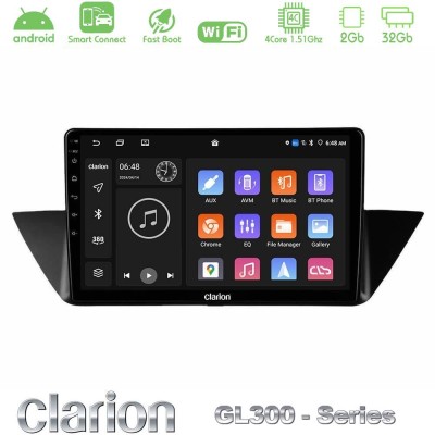 Clarion GL300 Series 4Core Android ClarionOS 2+32GB BMW Χ1 E84 Navigation Multimedia Tablet 10" Με Carplay & Android Auto