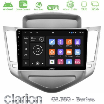 Clarion GL300 Series 4Core Android ClarionOS 2+32GB Chevrolet Cruze 2009-2012 Navigation Multimedia Tablet 9" Με Carplay & Andro