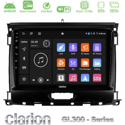 Clarion GL300 Series 4Core Android ClarionOS 2+32GB Ford Ranger 2017-2022 Navigation Multimedia Tablet 9" Με Carplay & Android A