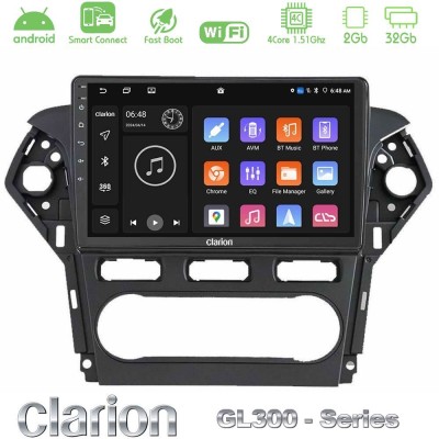 Clarion GL300 Series 4Core Android ClarionOS 2+32GB Ford Mondeo 2011-2014 Navigation Multimedia Tablet 10" Με Carplay & Android 