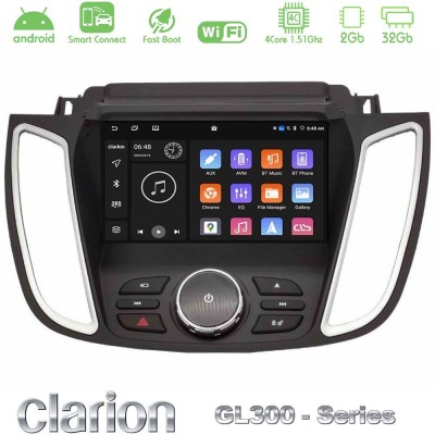 Clarion GL300 Series 4Core Android ClarionOS 2+32GB Ford Kuga/C-Max 2013-2019 Navigation Multimedia Tablet 9" Με Carplay & Andro