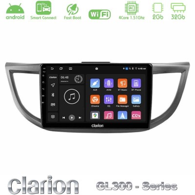 Clarion GL300 Series 4Core Android ClarionOS 2+32GB Honda CRV 2012-2017 Navigation Multimedia Tablet 9" Με Carplay & Android Aut