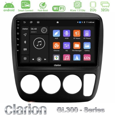 Clarion GL300 Series 4Core Android ClarionOS 2+32GB Honda CRV 1997-2001 Navigation Multimedia Tablet 9" Με Carplay & Android Aut