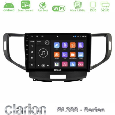 Clarion GL300 Series 4Core Android ClarionOS 2+32GB Honda Accord 2008-2015 Navigation Multimedia Tablet 9" Με Carplay & Android 