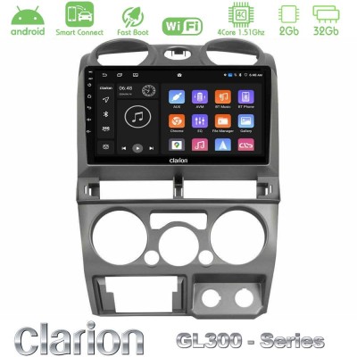 Clarion GL300 Series 4Core Android ClarionOS 2+32GB Isuzu D-Max 2007-2011 Navigation Multimedia Tablet 9" Με Carplay & Android A
