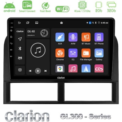 Clarion GL300 Series 4Core Android ClarionOS 2+32GB Jeep Grand Cherokee 1999-2004 Navigation Multimedia Tablet 9" Με Carplay & A