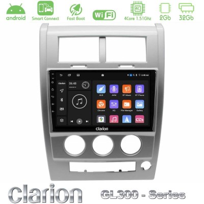 Clarion GL300 Series 4Core Android ClarionOS 2+32GB Jeep Cherokee (KK) 2008-2012 Navigation Multimedia Tablet 10" Με Carplay & A