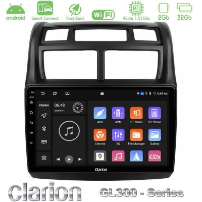 Clarion GL300 Series 4Core Android ClarionOS 2+32GB Kia Sportage 2008-2011 Navigation Multimedia Tablet 9" Με Carplay & Android 