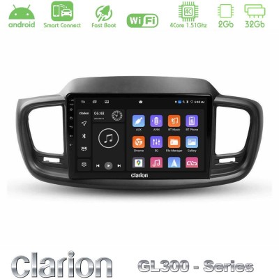 Clarion GL300 Series 4Core Android ClarionOS 2+32GB Kia Sorento 2018-2021 Navigation Multimedia Tablet 9" Με Carplay & Android A