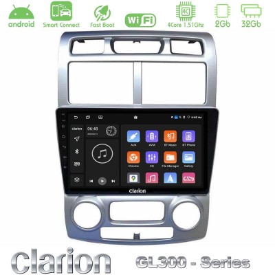 Clarion GL300 Series 4Core Android ClarionOS 2+32GB Kia Sportage 2005-2008 Navigation Multimedia Tablet 9" Με Carplay & Android 