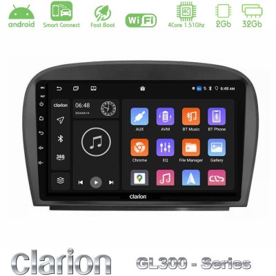 Clarion GL300 Series 4Core Android ClarionOS 2+32GB Mercedes SL Class 2005-2011 Navigation Multimedia Tablet 9" Με Carplay & And