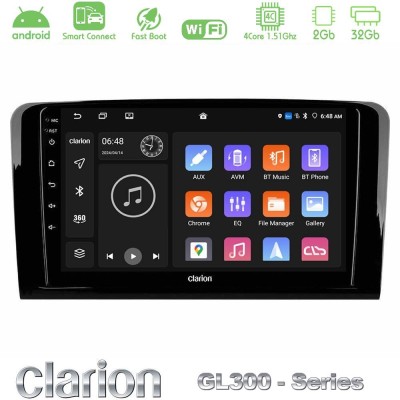 Clarion GL300 Series 4Core Android ClarionOS 2+32GB Mercedes ML/GL Class Navigation Multimedia Tablet 9" Με Carplay & Android Au