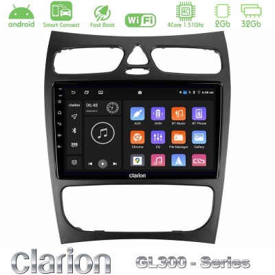 Clarion GL300 Series 4Core Android ClarionOS 2+32GB Mercedes CLK Class W209 2000-2004 Navigation Multimedia Tablet 9" Με Carplay