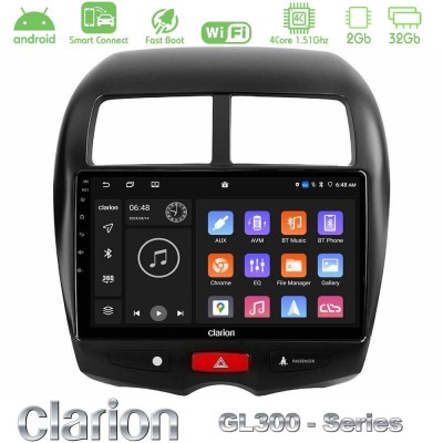 Clarion GL300 Series 4Core Android ClarionOS 2+32GB Mitsubishi ASX Navigation Multimedia Tablet 10" Με Carplay & Android Auto
