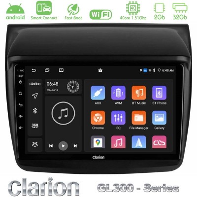 Clarion GL300 Series 4Core Android ClarionOS 2+32GB Mitsubishi L200 Navigation Multimedia Tablet 9" Με Carplay & Android Auto