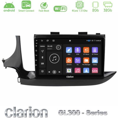 Clarion GL300 Series 4Core Android ClarionOS 2+32GB Opel Mokka 2016-2020 Navigation Multimedia Tablet 9" Με Carplay & Android Au