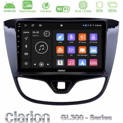 Clarion GL300 Series 4Core Android ClarionOS 2+32GB Opel Karl 2017-2019 Navigation Multimedia Tablet 9" Με Carplay & Android Aut