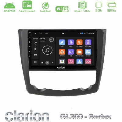 Clarion GL300 Series 4Core Android ClarionOS 2+32GB Renault Kadjar Navigation Multimedia Tablet 9" Με Carplay & Android Auto