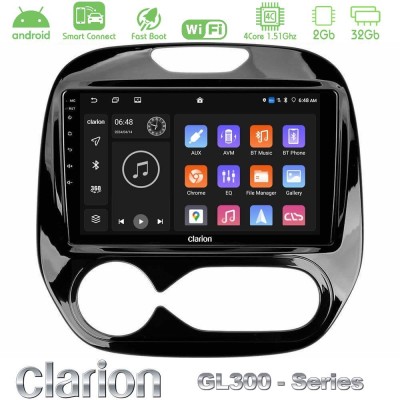 Clarion GL300 Series 4Core Android ClarionOS 2+32GB Renault Captur 2013-2019 (Auto AC) Navigation Multimedia Tablet 9" Με Carpla