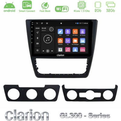 Clarion GL300 Series 4Core Android ClarionOS 2+32GB Skoda Yeti 2009- Navigation Multimedia Tablet 10" Με Carplay & Android Auto