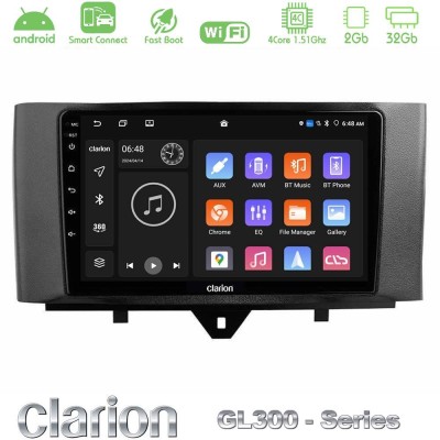 Clarion GL300 Series 4Core Android ClarionOS 2+32GB Smart 451 Facelift Navigation Multimedia Tablet 9" Με Carplay & Android Auto