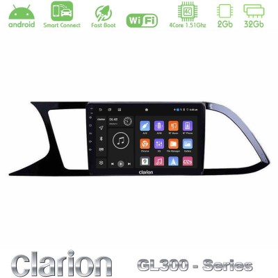 Clarion GL300 Series 4Core Android ClarionOS 2+32GB Seat Leon 2013 – 2019 Navigation Multimedia Tablet 9" Με Carplay & Android A