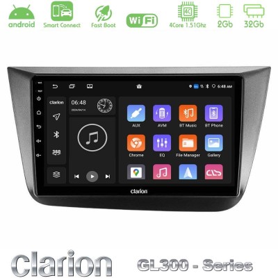 Clarion GL300 Series 4Core Android ClarionOS 2+32GB Seat Altea 2004-2015 Navigation Multimedia Tablet 9" Με Carplay & Android Au