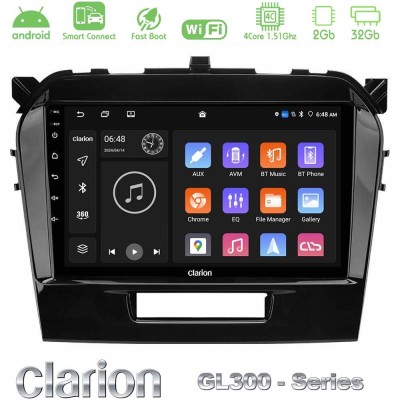 Clarion GL300 Series 4Core Android ClarionOS 2+32GB Suzuki Vitara 2015-2024 Navigation Multimedia Tablet 9" Με Carplay & Android