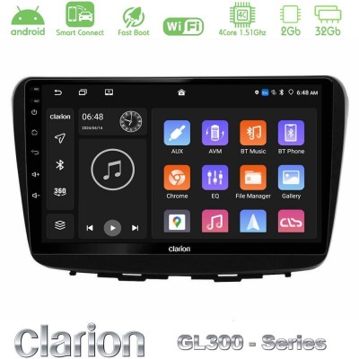 Clarion GL300 Series 4Core Android ClarionOS 2+32GB Suzuki Baleno 2016-2021 Navigation Multimedia Tablet 9" Με Carplay & Android