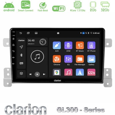 Clarion GL300 Series 4Core Android ClarionOS 2+32GB Suzuki Grand Vitara Navigation Multimedia Tablet 9" Με Carplay & Android Aut