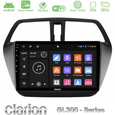 Clarion GL300 Series 4Core Android ClarionOS 2+32GB Suzuki SX4 S-Cross Navigation Multimedia Tablet 9" Με Carplay & Android Auto