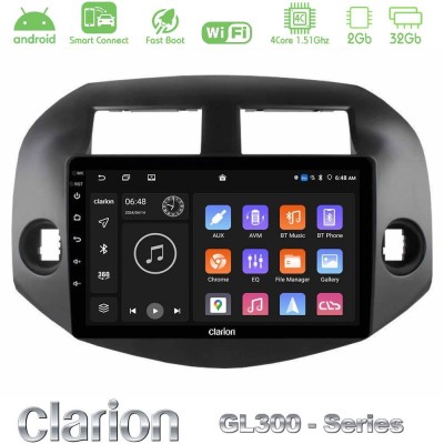 Clarion GL300 Series 4Core Android ClarionOS 2+32GB Toyota Rav4 2006-2012 Navigation Multimedia Tablet 10" Με Carplay & Android 