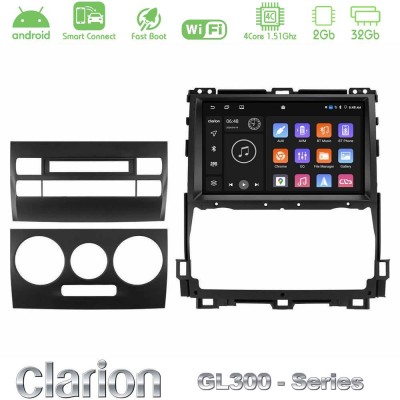 Clarion GL300 Series 4Core Android ClarionOS 2+32GB Toyota Land Cruiser J120 2002-2009 Navigation Multimedia Tablet 9" Με Carpla