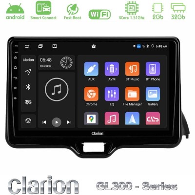 Clarion GL300 Series 4Core Android ClarionOS 2+32GB Toyota Yaris 2020- Navigation Multimedia Tablet 10" Με Carplay & Android Aut