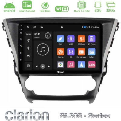 Clarion GL300 Series 4Core Android ClarionOS 2+32GB Toyota Avensis 2015-2018 Navigation Multimedia Tablet 9" Με Carplay & Androi