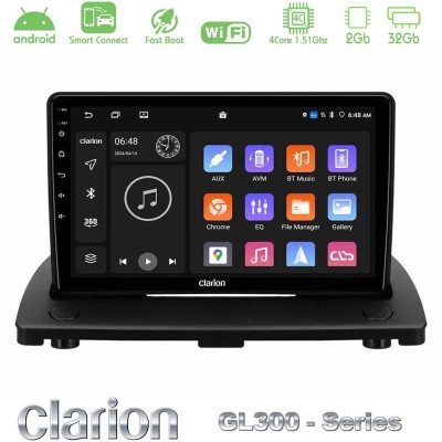 Clarion GL300 Series 4Core Android ClarionOS 2+32GB Volvo XC90 2006-2014 Navigation Multimedia Tablet 9" Με Carplay & Android Au