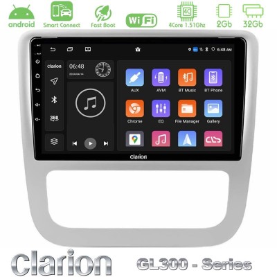 Clarion GL300 Series 4Core Android ClarionOS 2+32GB VW Scirocco / Eos Navigation Multimedia Tablet 9" Με Carplay & Android Auto