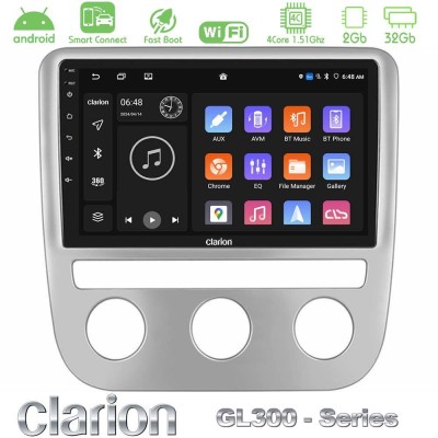 Clarion GL300 Series 4Core Android ClarionOS 2+32GB VW Scirocco / Eos Navigation Multimedia Tablet 9" Με Carplay & Android Auto