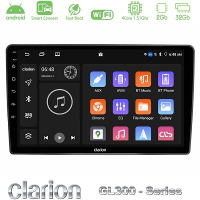 Clarion GL300 Series 4Core Android ClarionOS 2+32GB VW Passat Navigation Multimedia Tablet 9" Με Carplay & Android Auto