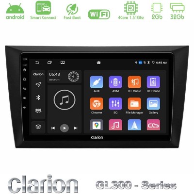 Clarion GL300 Series 4Core Android ClarionOS 2+32GB Vw Golf 6 Navigation Multimedia Tablet 9" Με Carplay & Android Auto